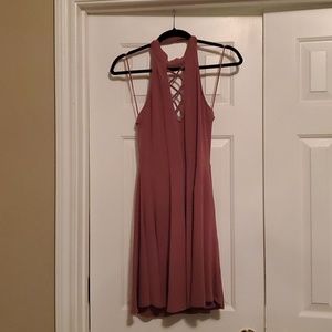 Express halter backless dress